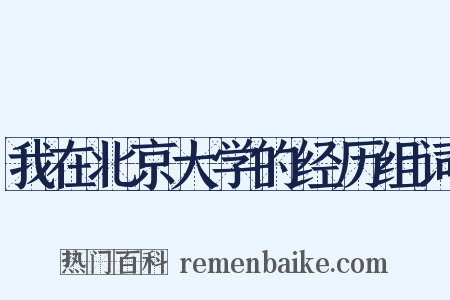 我在北京大学的经历组词是什么意思的图片